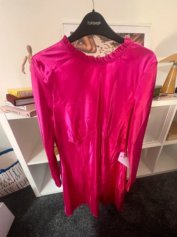 Never Fully Dressed Never Fully Dressed satin fuchsia dress - 1