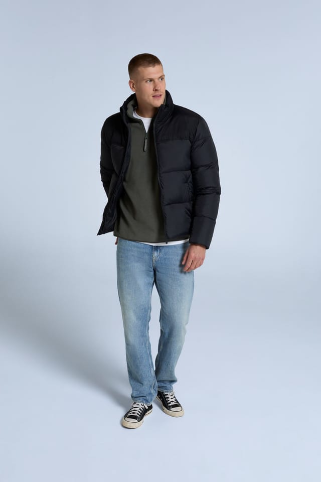Animal Animal Men's 'Volt' Water Resistant PFC Free Elasticated Cuffs & Hem Padded Jacket in Jet Black - 2