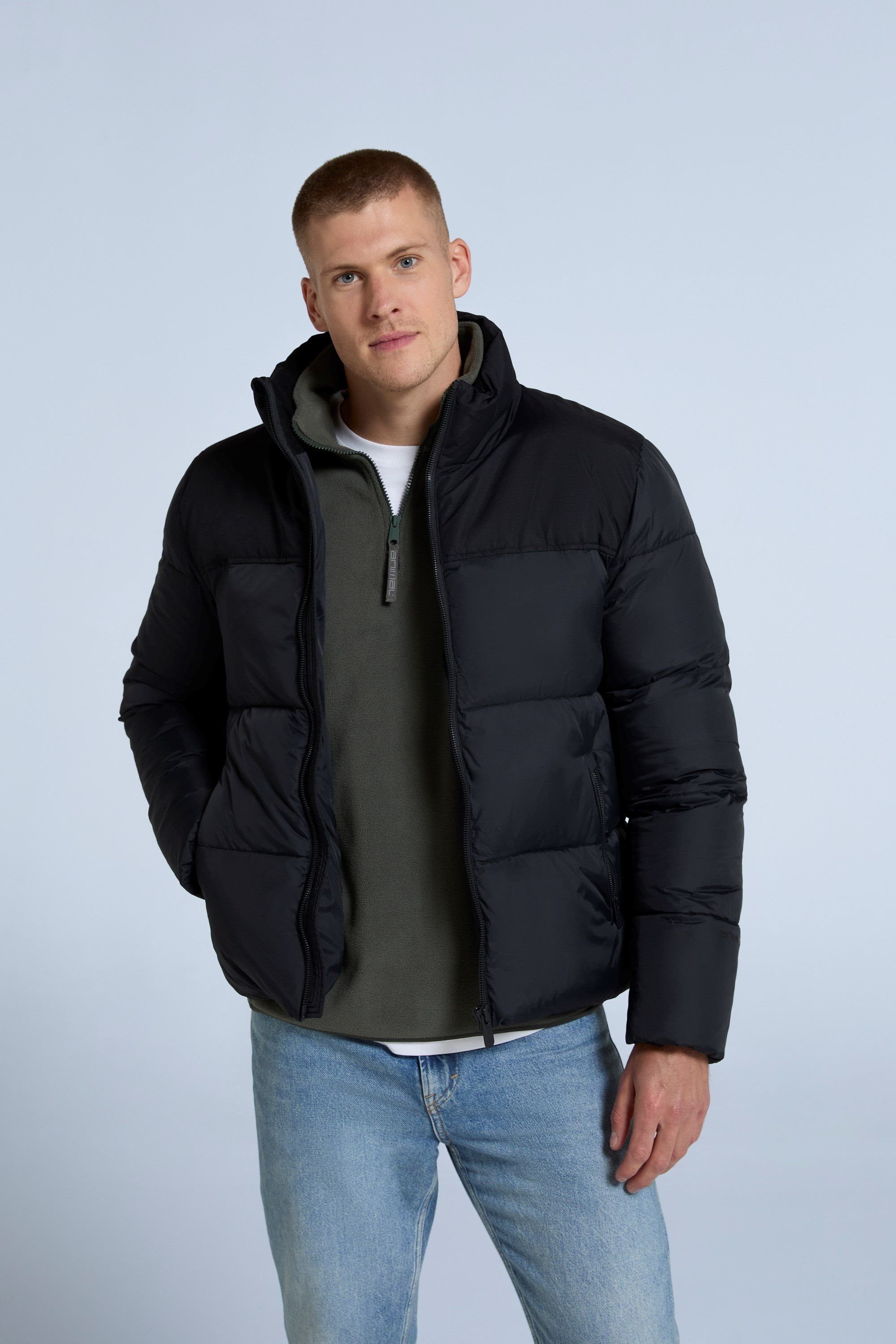 Animal Animal Men's 'Volt' Water Resistant PFC Free Elasticated Cuffs & Hem Padded Jacket in Jet Black - 3