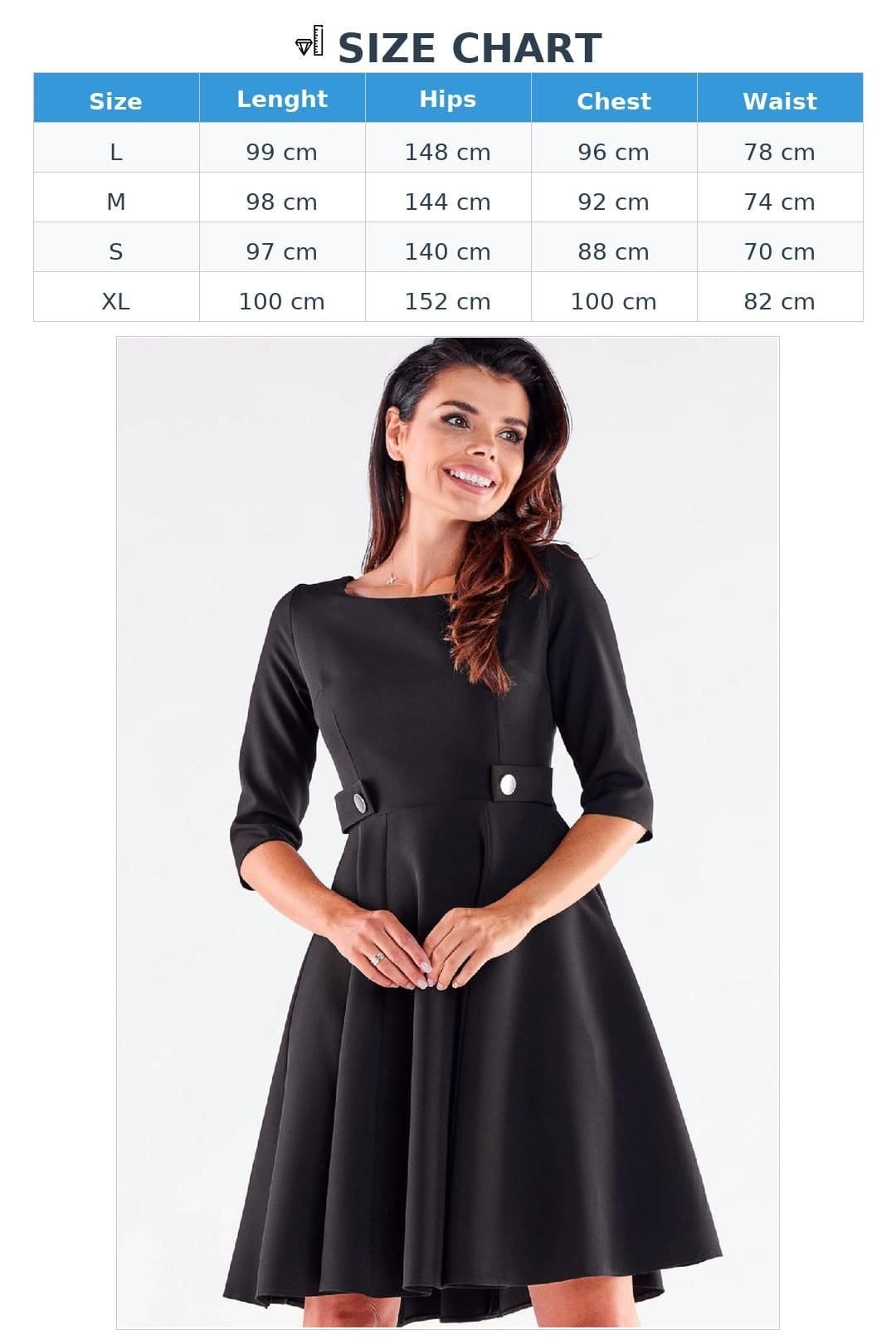 Love Lace Love Lace Women's Black Short Sleeve Button Waist Dress Made in Poland - 4