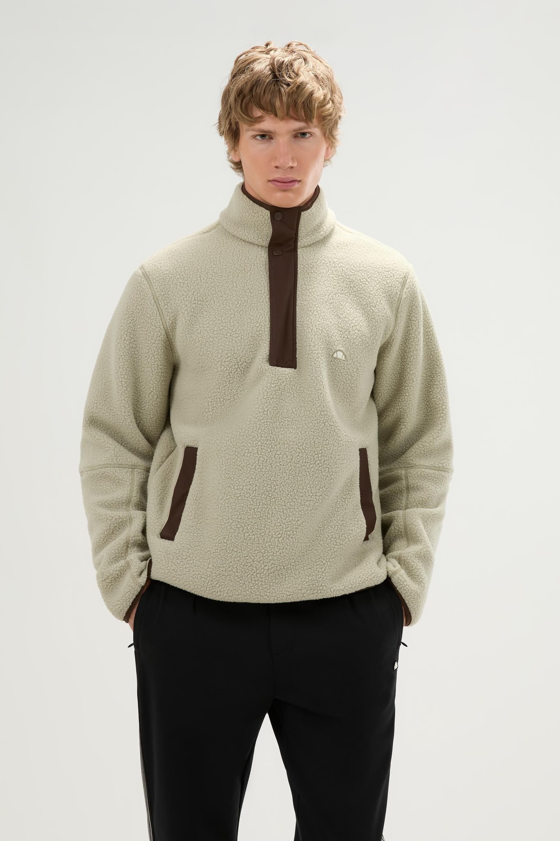 Ellesse Ellesse Men's D'Manda 1/4 Zip Top in Light Sand