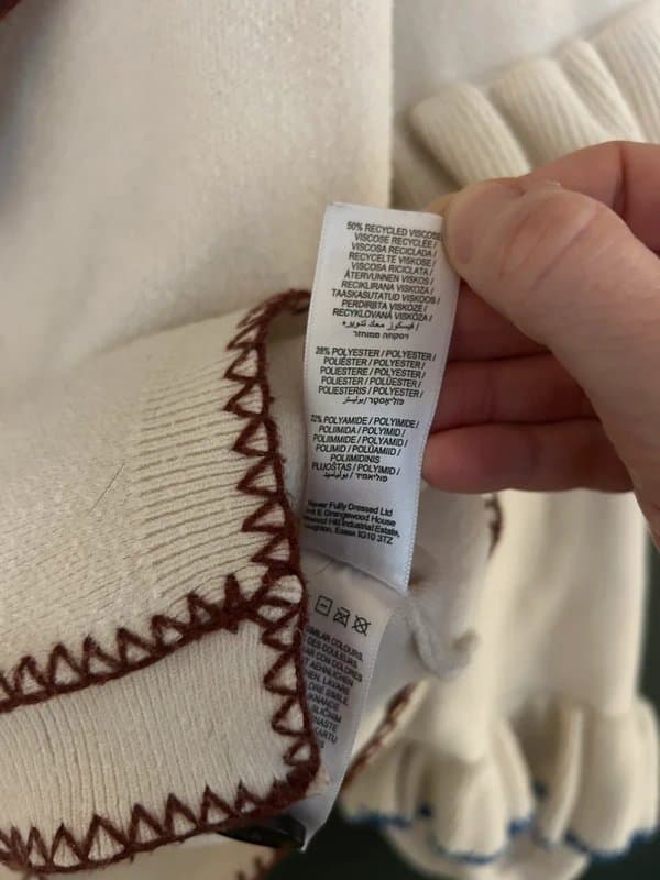 Never Fully Dressed Never Fully Dressed Cream Austin Cardigan UK M | Sold Out | Statement Ruffle Knit