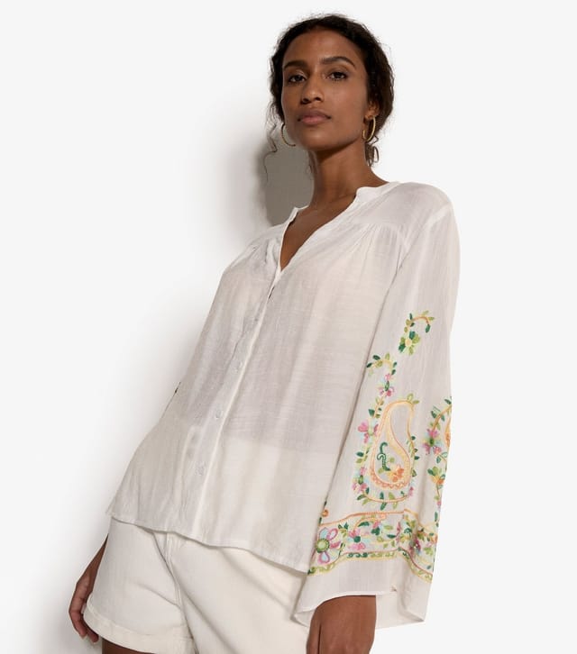 Apricot Women's White Paisley Bell Sleeve Blouse Apricot New Look - 2