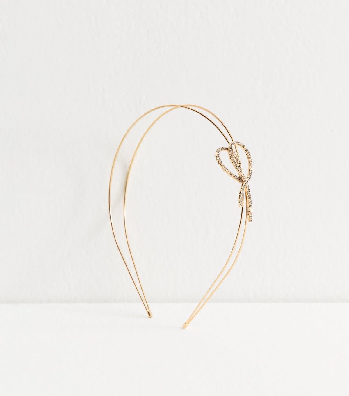 New Look Gold Tone Diamantè Bow Headband New Look