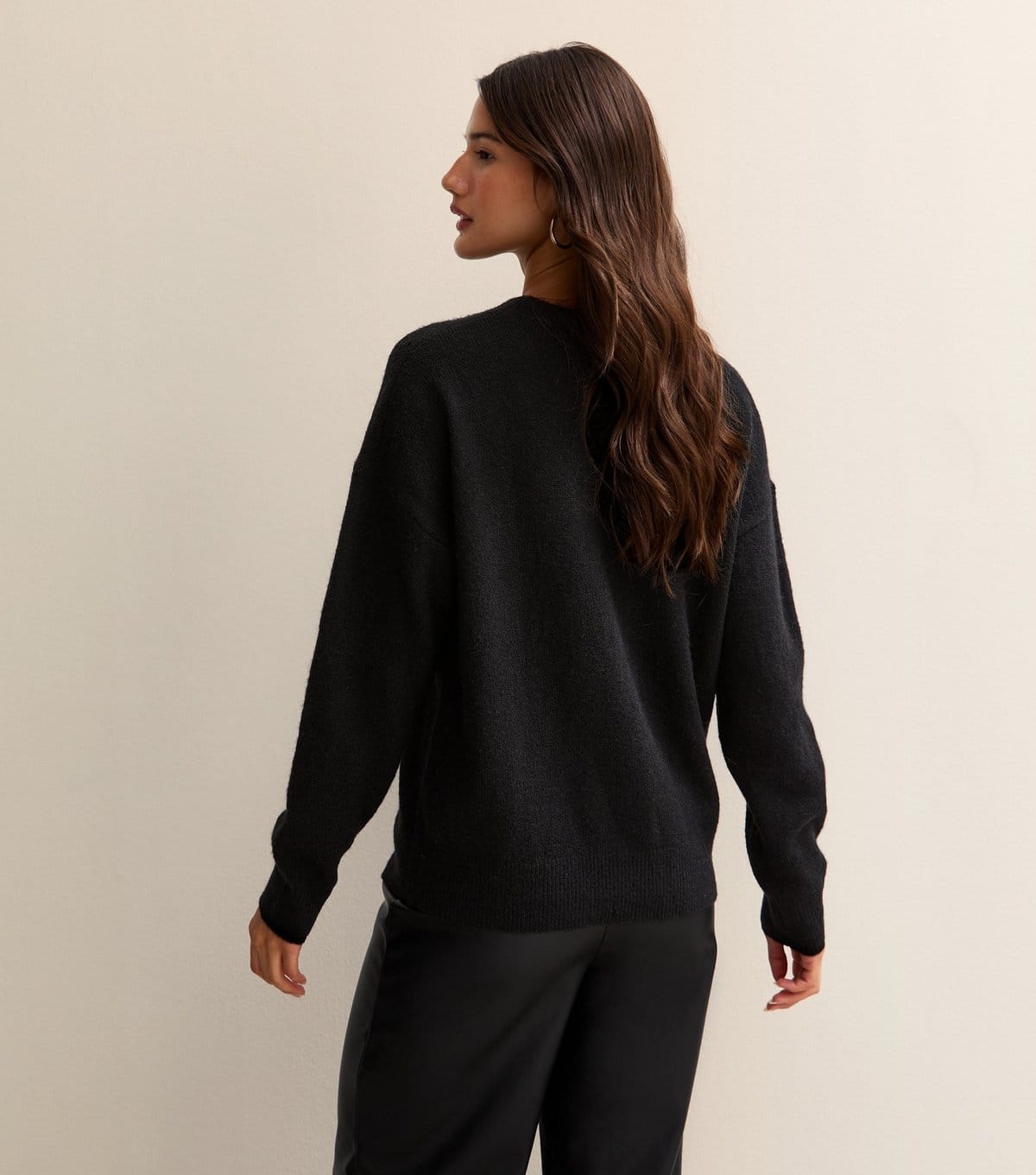 New Look Women's Black Christmas Sequin Appliqué Christmas Jumper New Look - 4