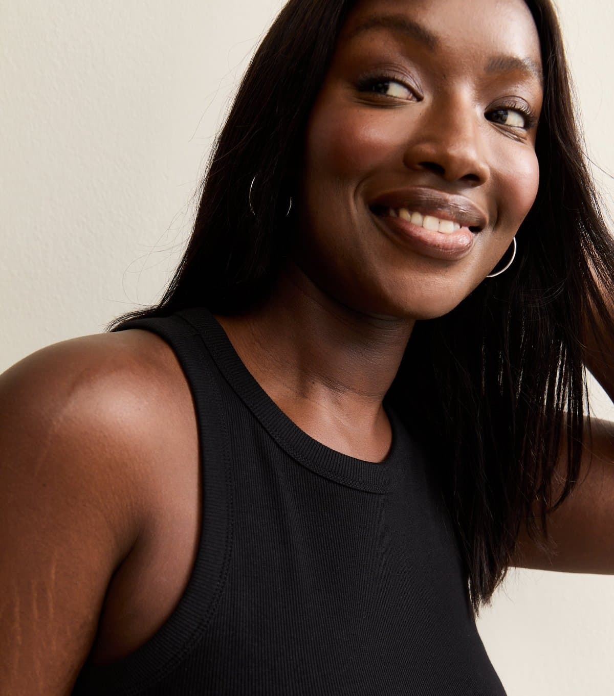 New Look New Look Black Ribbed Racerback Vest