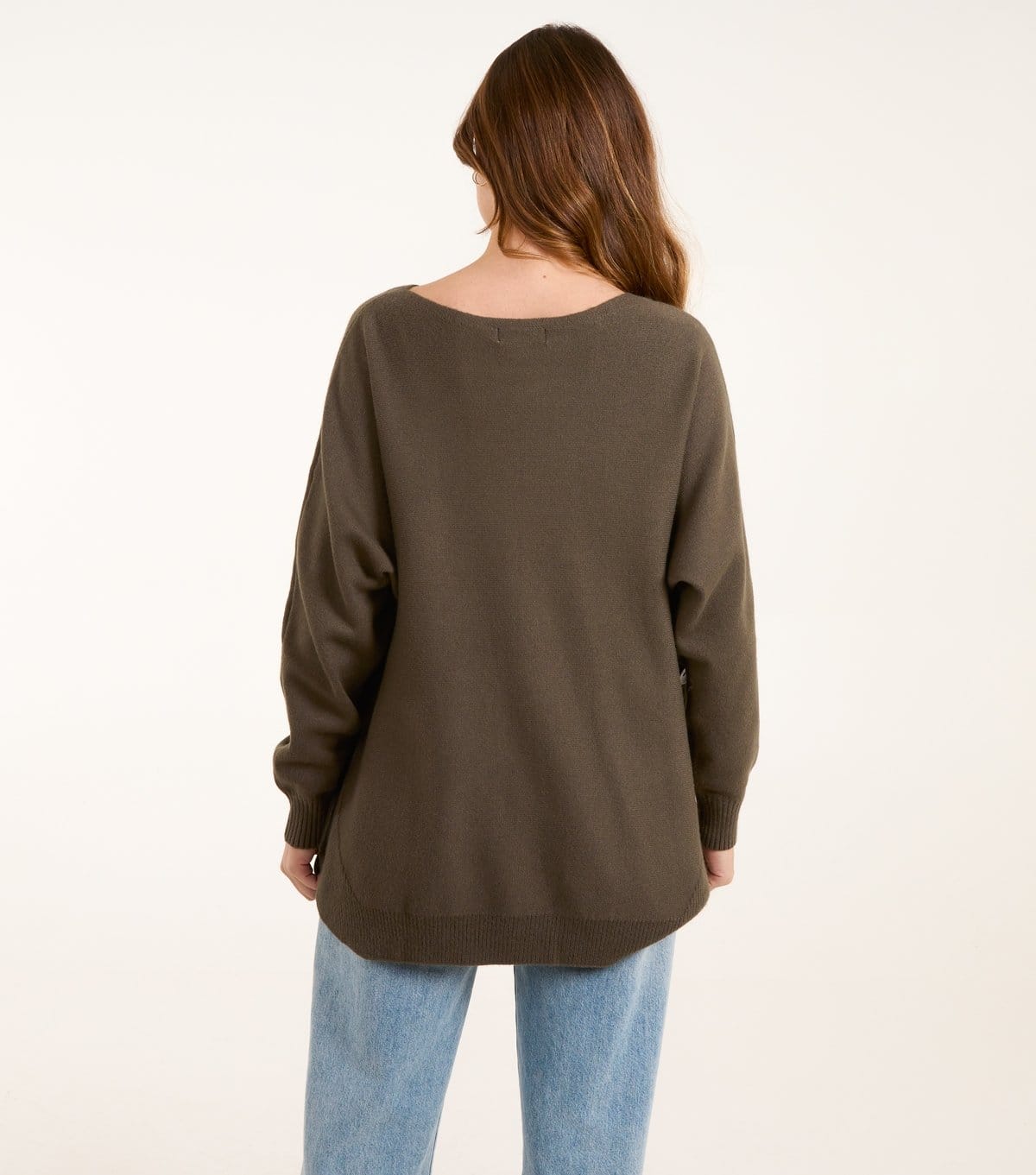 Blue Vanilla Women's Khaki Side Button Oversized Jumper Blue Vanilla New Look - 4