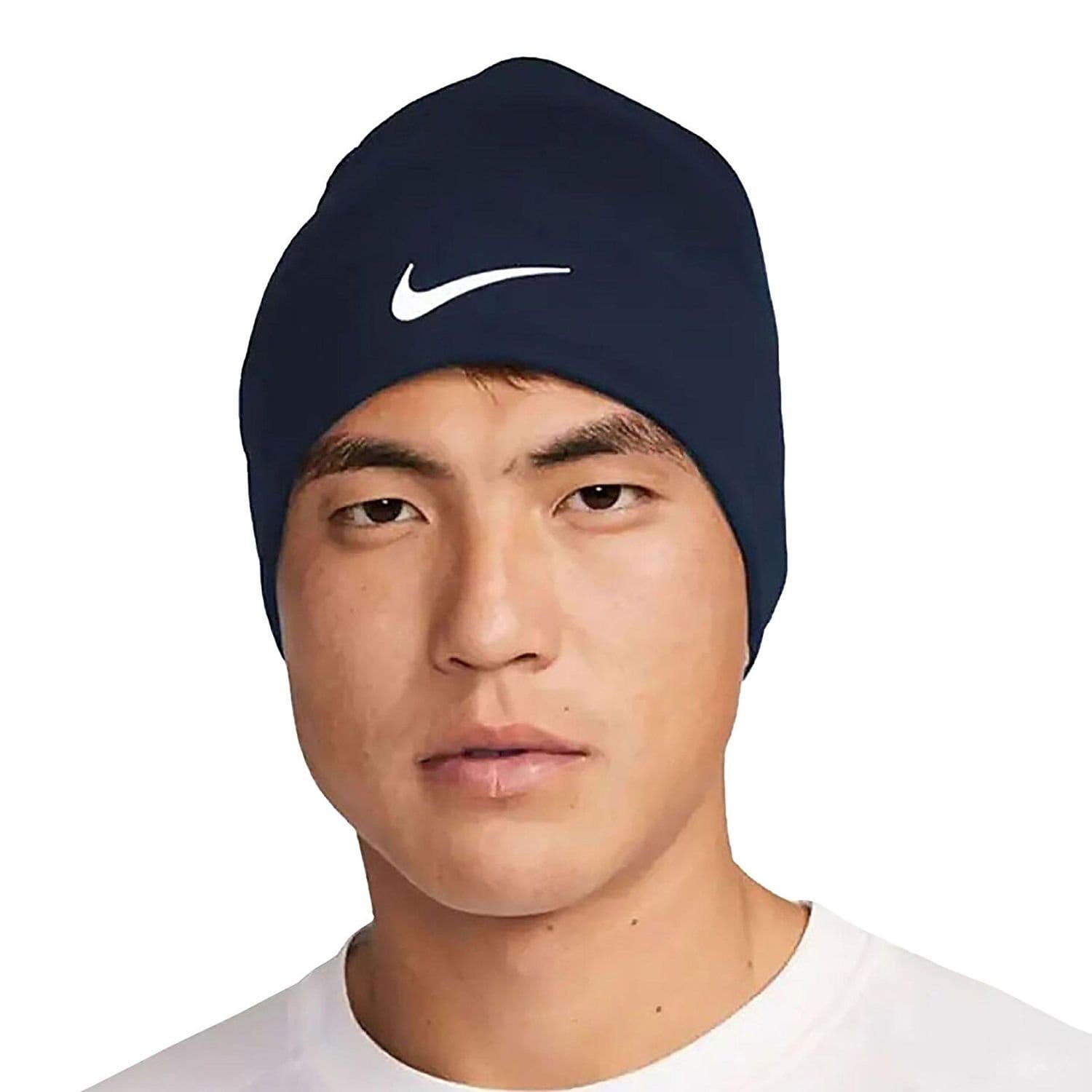 Nike Nike Men's Therma Fit Swoosh Fleece Beanie in Navy - 4