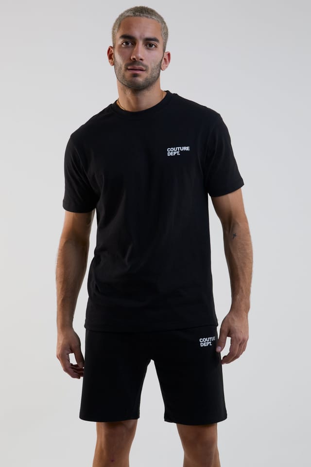 BCouture BCouture Men's Shorts & T-Shirt Set in Black - 2