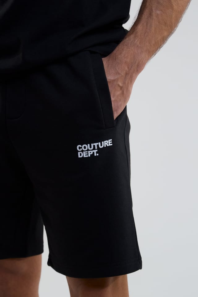 BCouture BCouture Men's Shorts & T-Shirt Set in Black - 3