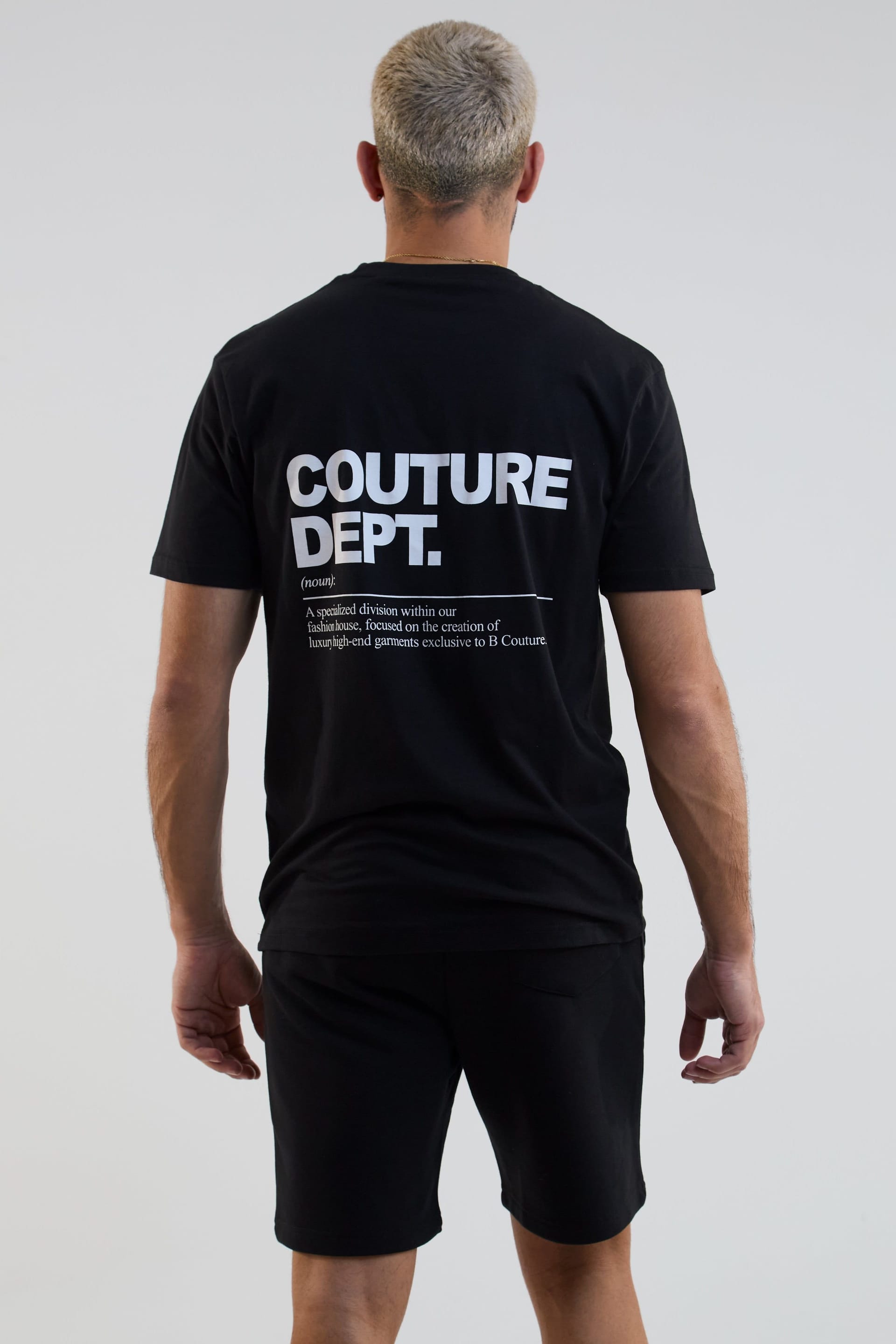 BCouture BCouture Men's Shorts & T-Shirt Set in Black - 4