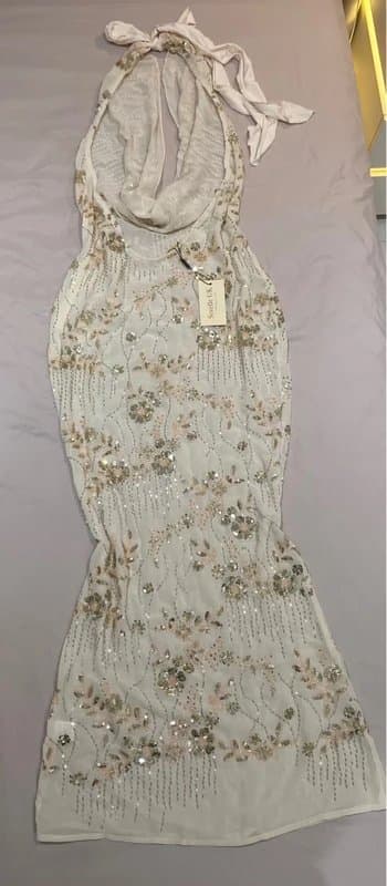 Sorelle UK Sorelle UK Halter Neck Sequin Embellished Dress