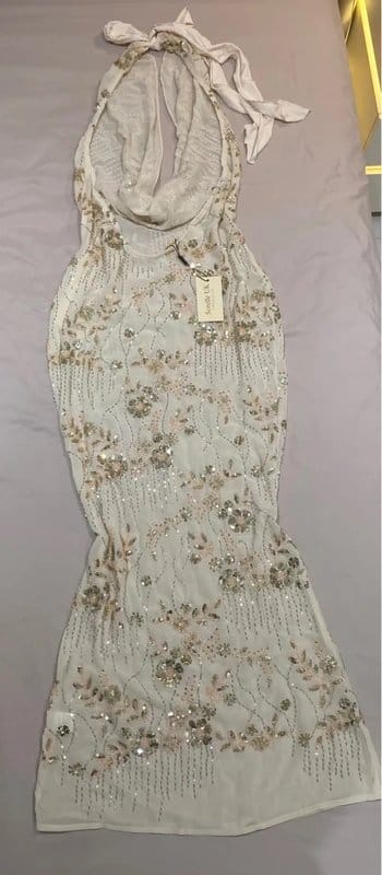 Sorelle UK Sorelle UK Halter Neck Sequin Embellished Dress - 1