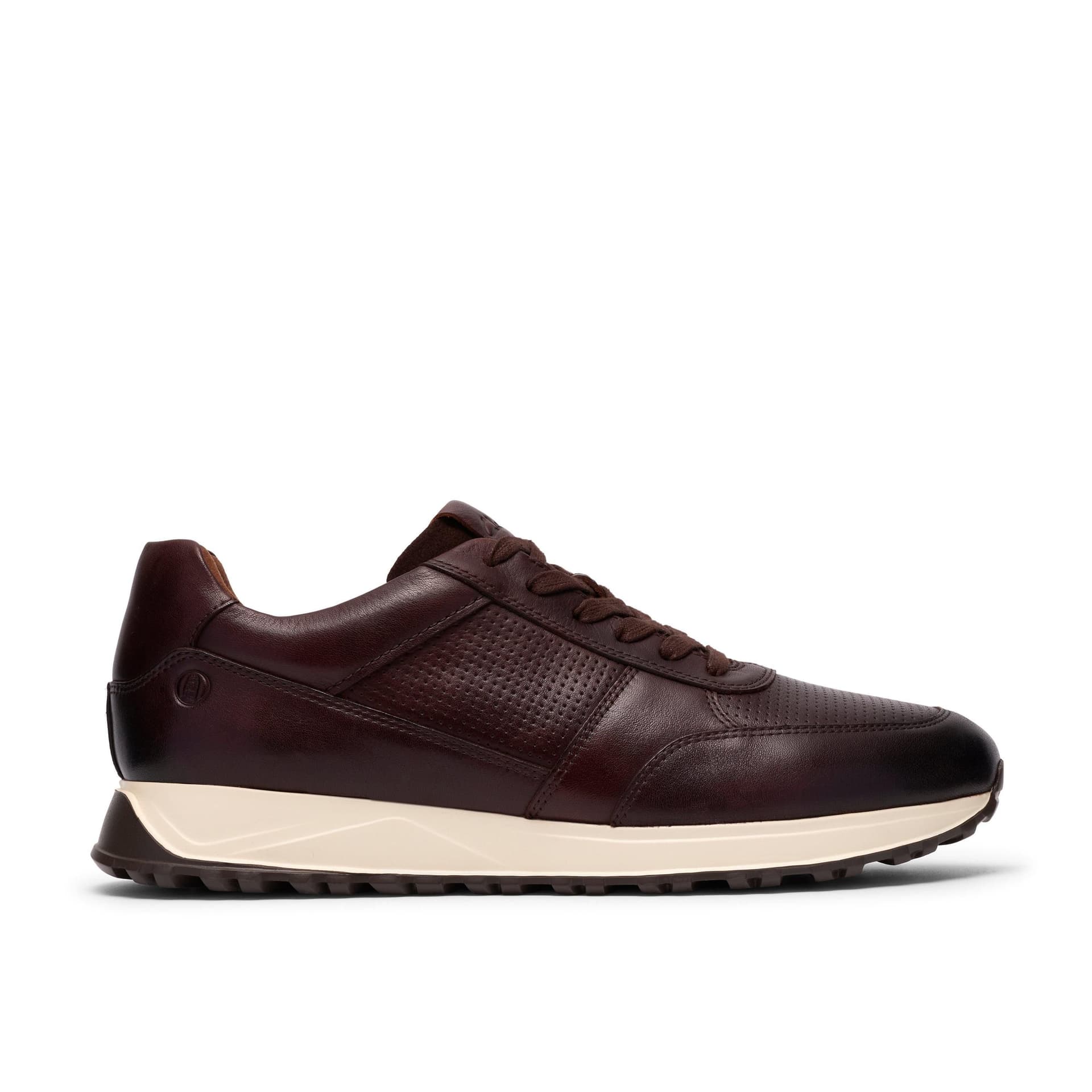 Clarks Clarks Men's Radwell Tie Brown Leather Trainers, Lace Up