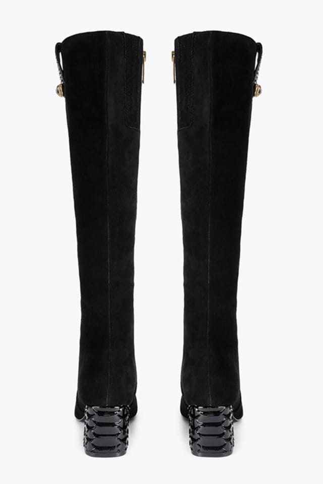 Kurt Geiger London Kurt Geiger London Women's 'Chelsea Trim Knee Boot' Suede Boots in Black - 3