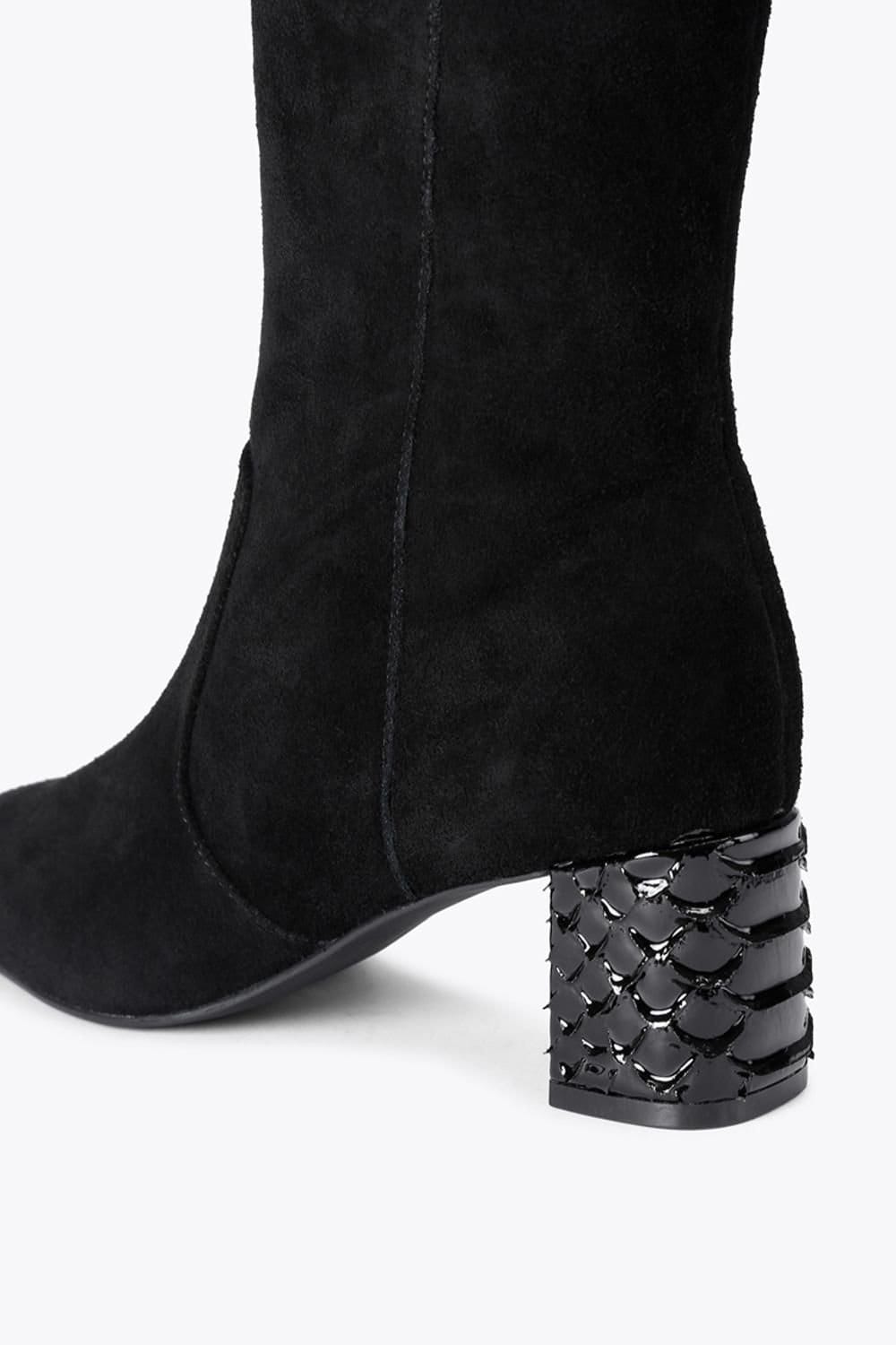 Kurt Geiger London Kurt Geiger London Women's 'Chelsea Trim Knee Boot' Suede Boots in Black - 4