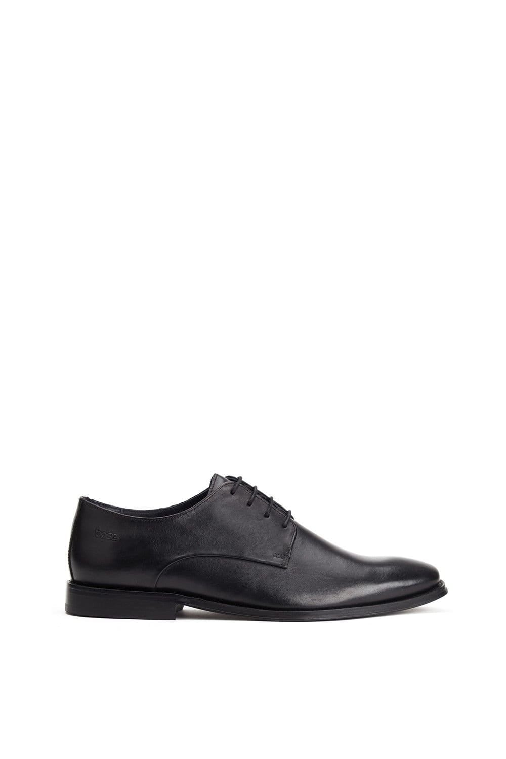 Base London Base London Men's Marley Plain Toe Derby Shoe in Black - 4