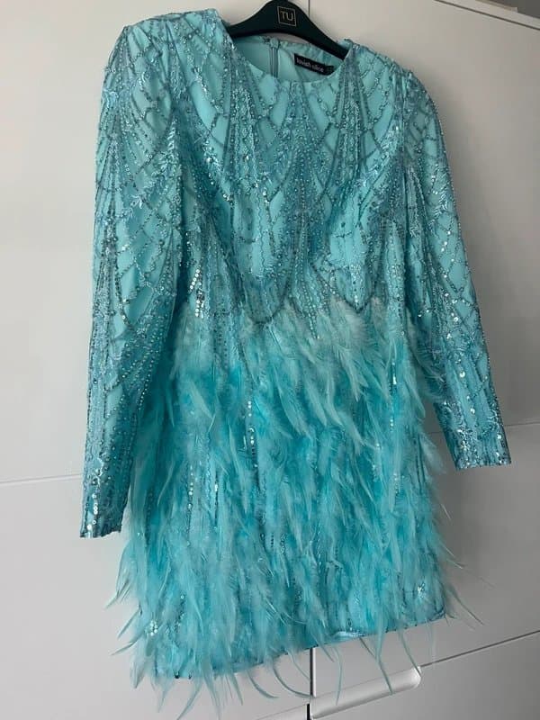 Lavish Alice Lavish Alice sequin feather dress