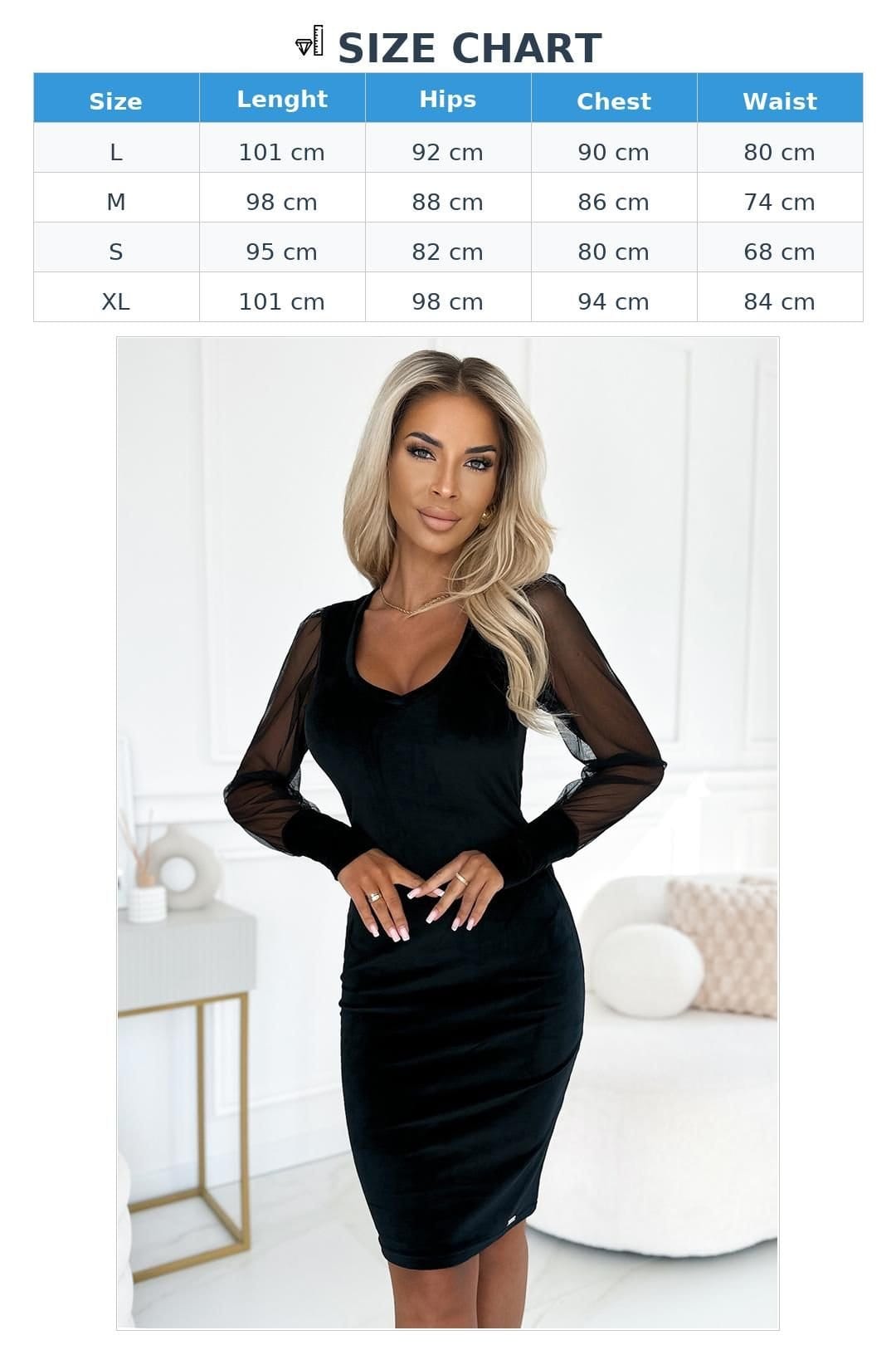 Love Lace Love Lace Women's Velvet Tulle Sleeve Evening Dress in Black - 4