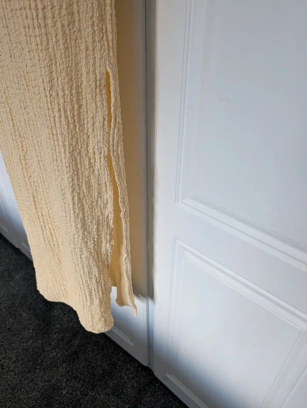 ASOS ASOS Design short sleeve peached textured midi dress in buttermilk size 10