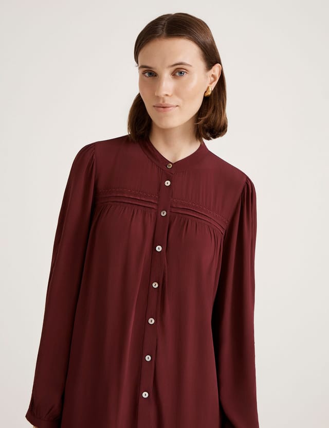 Finery London Finery London Women's Beccy Crepe Short Dress in Aubergine - 2