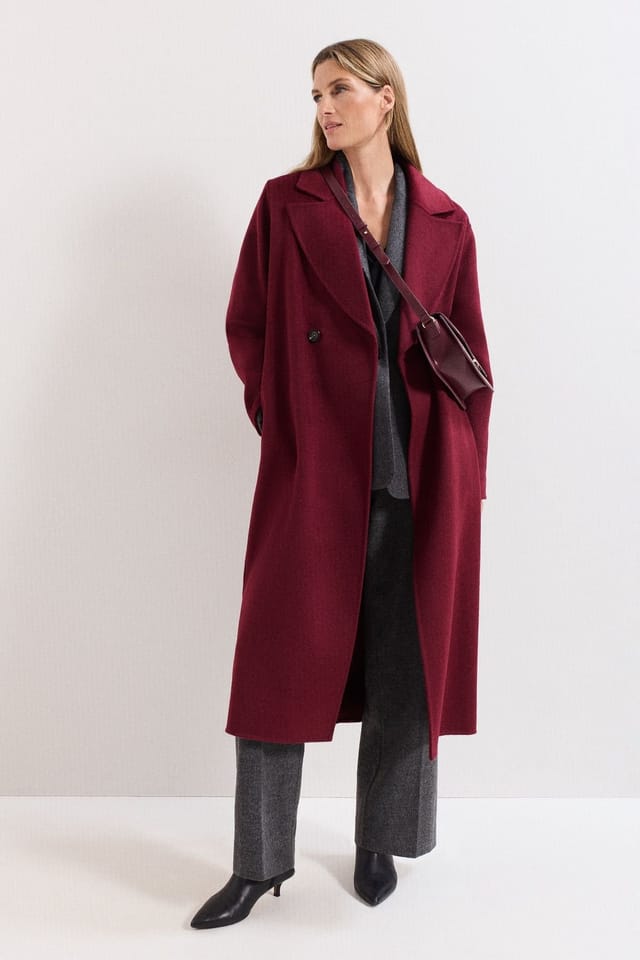 Phase Eight Phase Eight Women's Darcy Wool Coat in Wine - 3