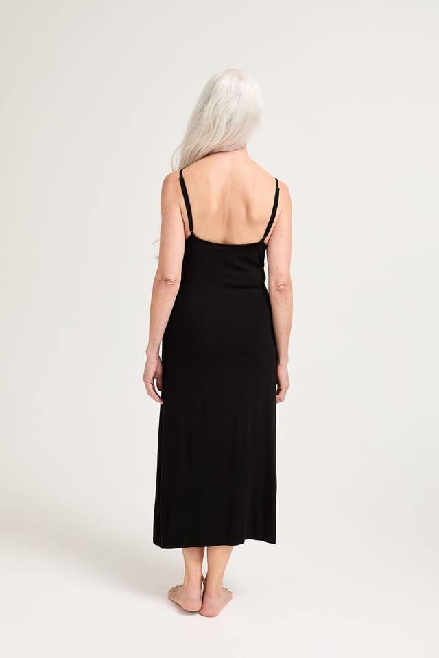 Pretty You London Pretty You London Women's Bamboo Frill Chemise in Black - 3
