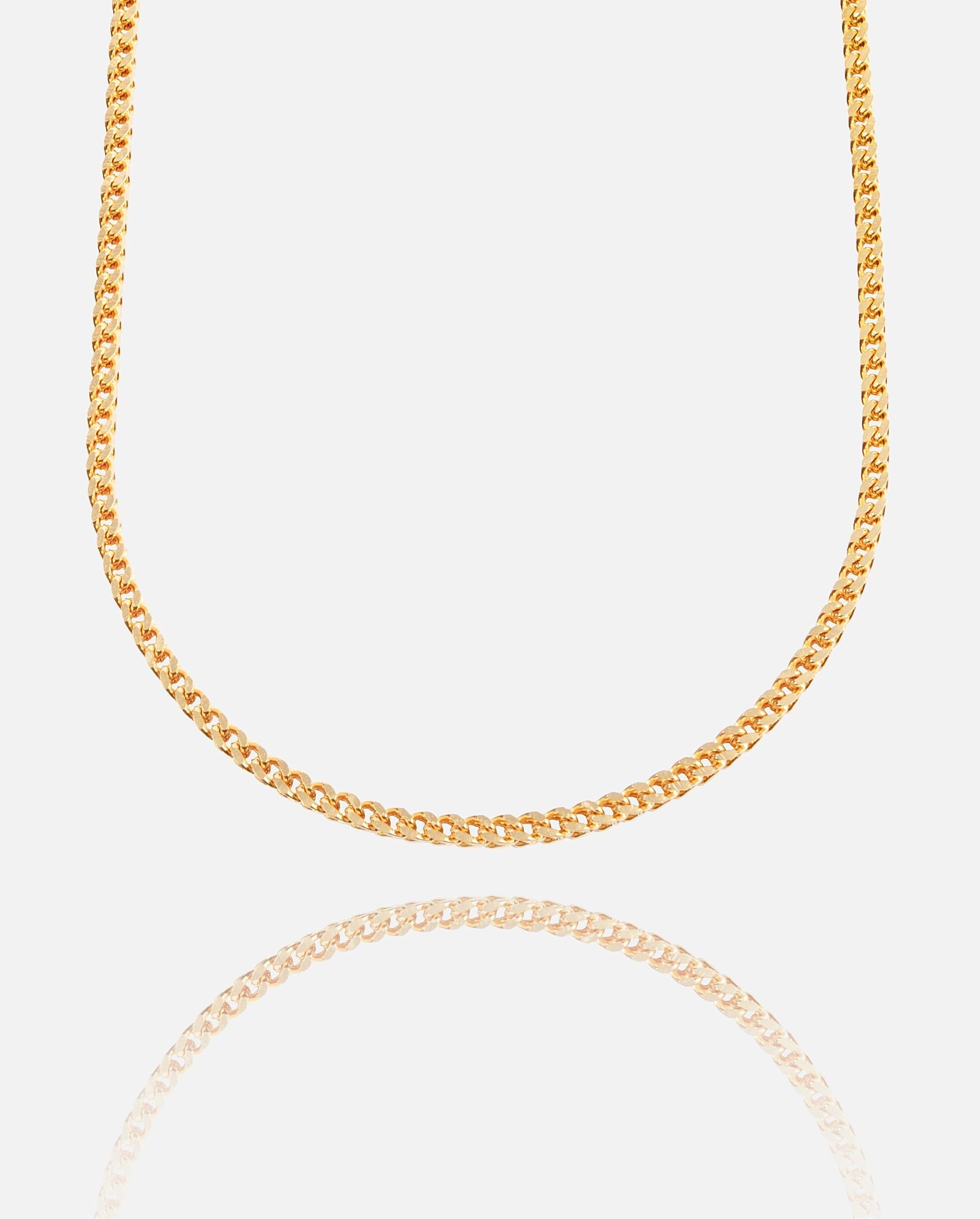 Cernucci Cernucci Men's 3mm Franco Chain - Gold in Metallic Gold - 1