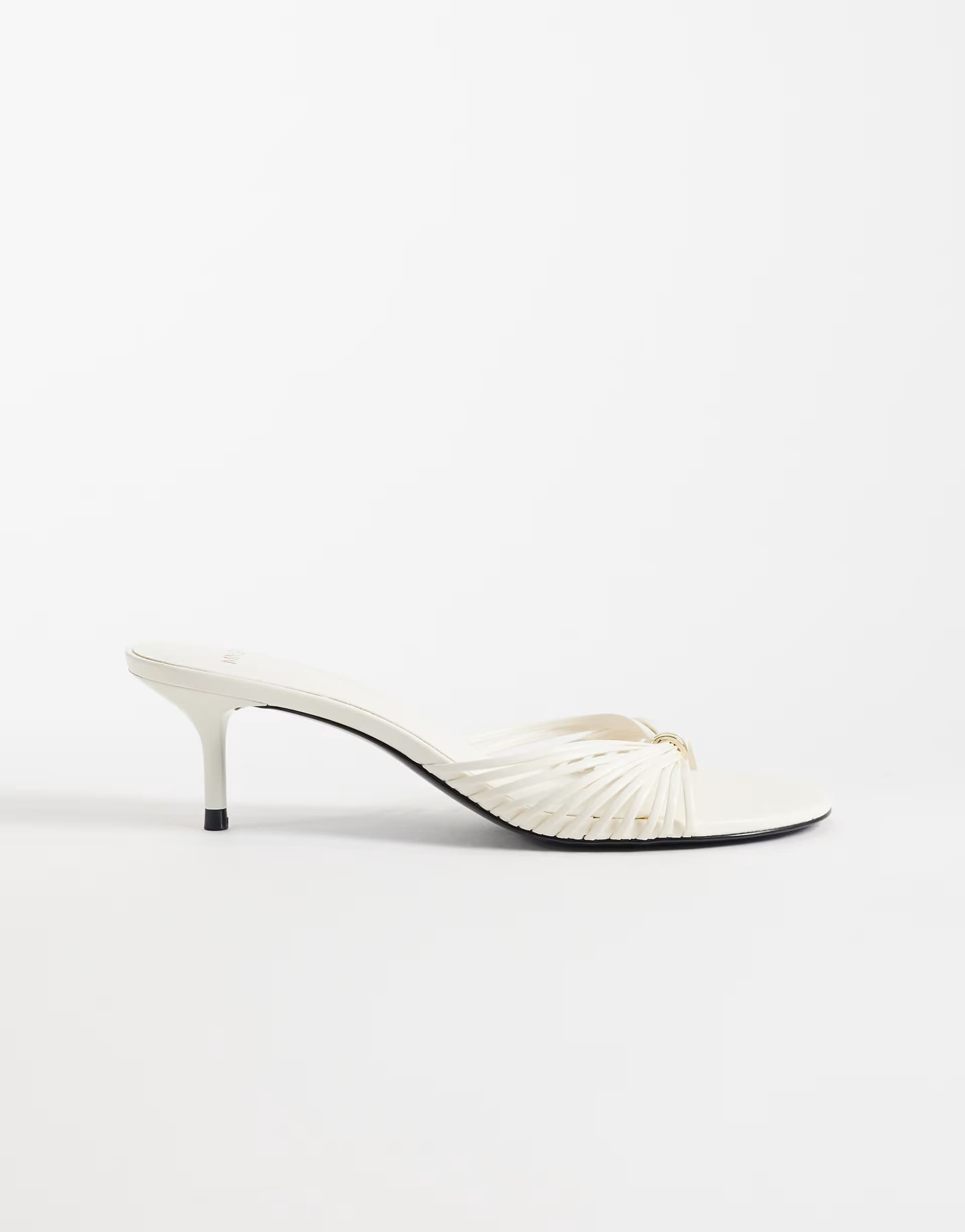 ASOS ASOS White Strappy Heeled Sandals with Hardware Detail