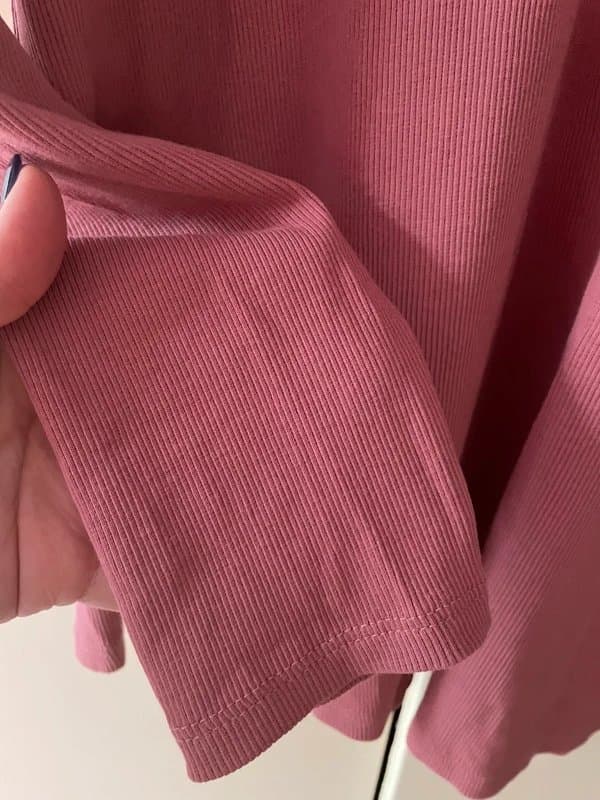 V by Very V by Very Dusty Rose Ruffle Neck Long Sleeve Top - Size UK24 - New With Tags