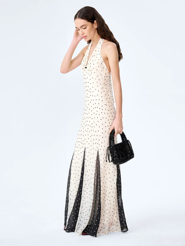 OMNES Vivi Dress in White Polka Dot - 2