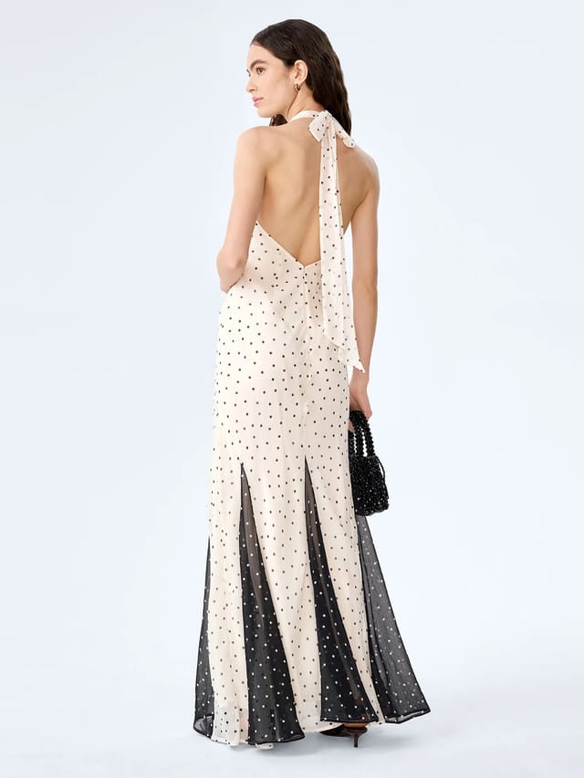 OMNES Vivi Dress in White Polka Dot - 3