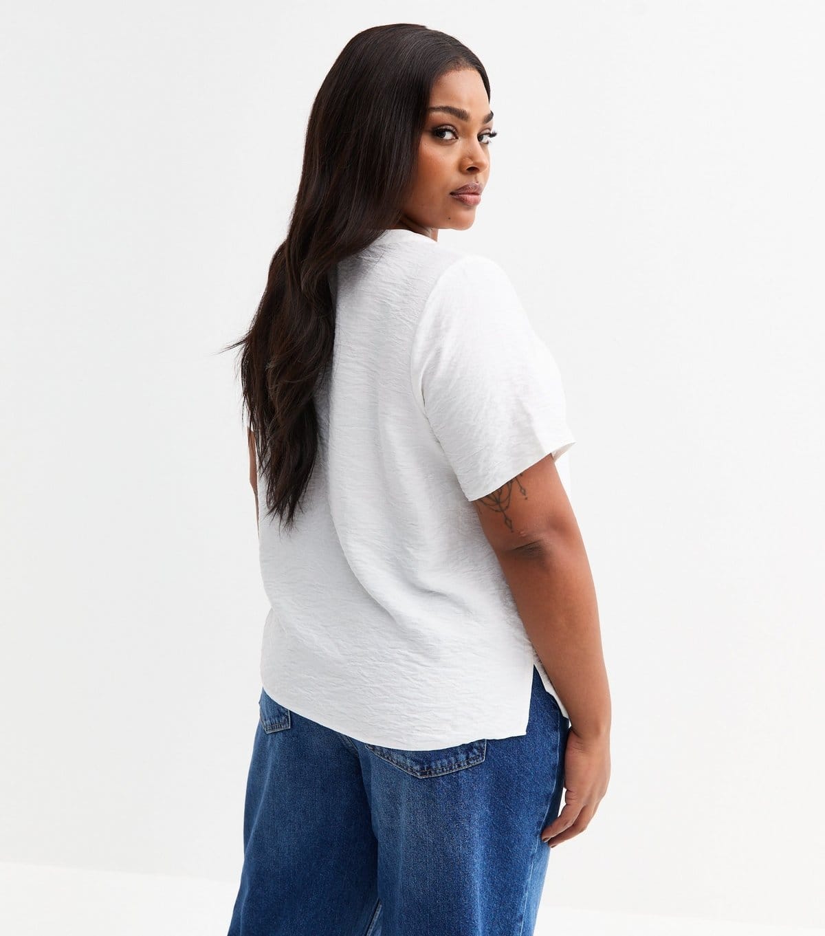 New Look Women's Plus Size White Button Up Top Curves New Look - 4