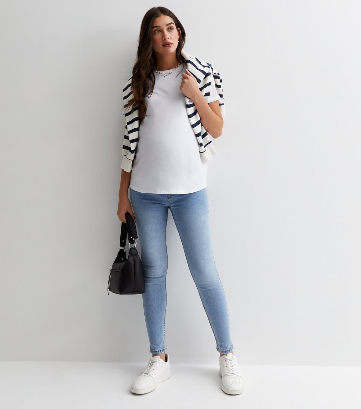 New Look Women's Maternity Pale Blue Over Bump Lift & Shape Emilee Jeggings New Look
