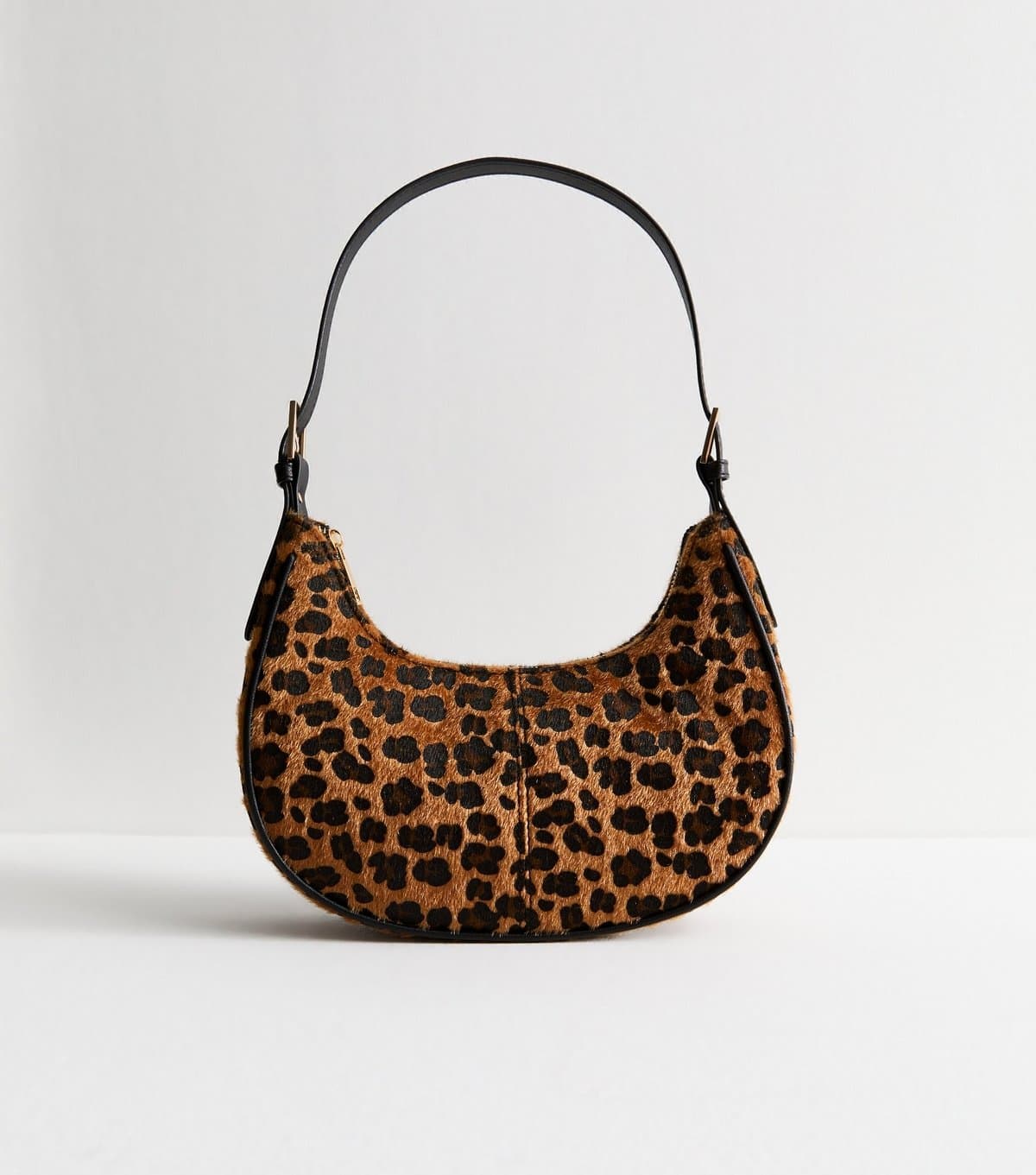 New Look Brown Leopard Print Textured Shoulder Bag Vegan New Look