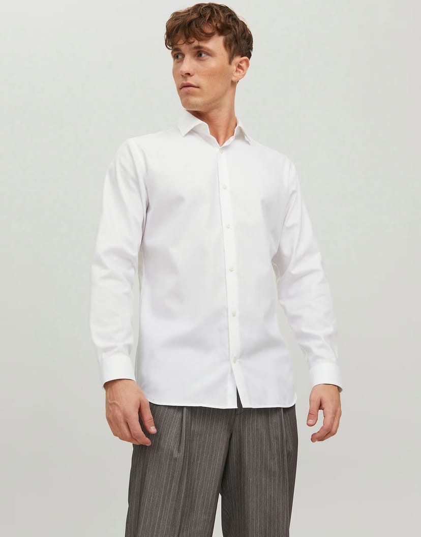 ASOS Jack & Jones long sleeve shirt in white - 1