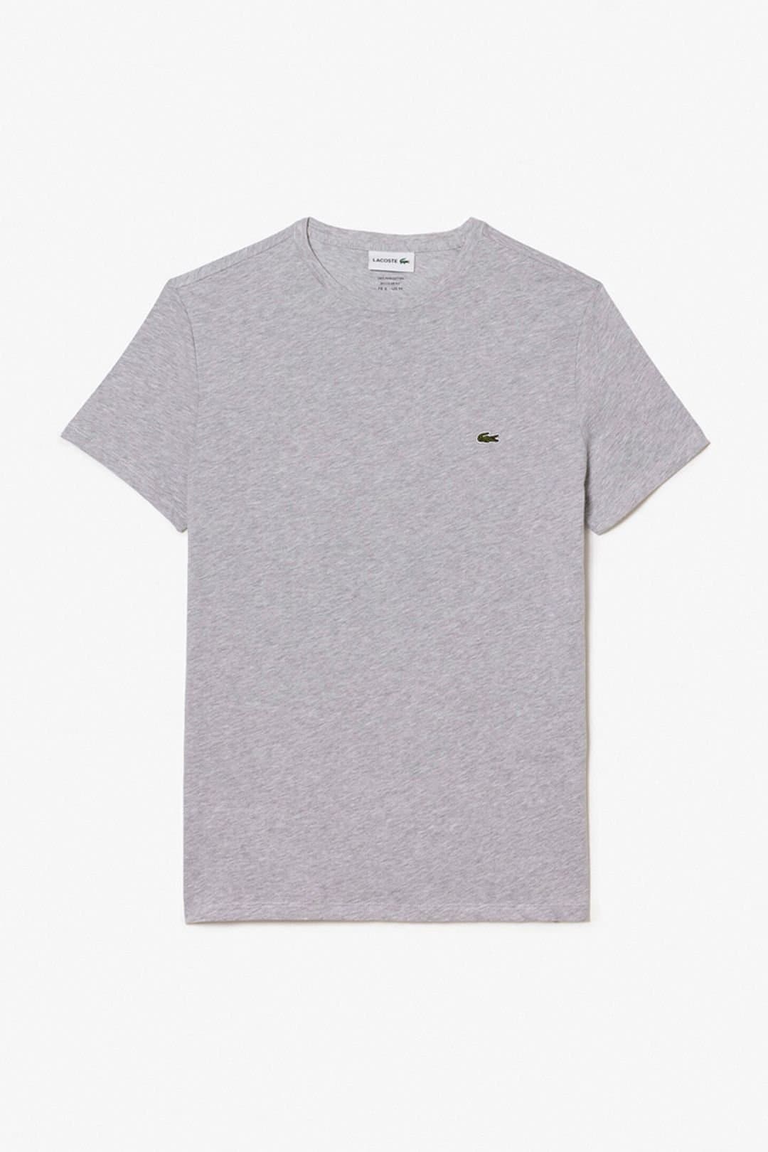 Lacoste Lacoste Men's Logo T-Shirt Silver Chine in Grey