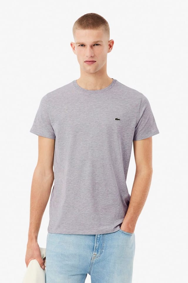Lacoste Lacoste Men's Logo T-Shirt Silver Chine in Grey - 3