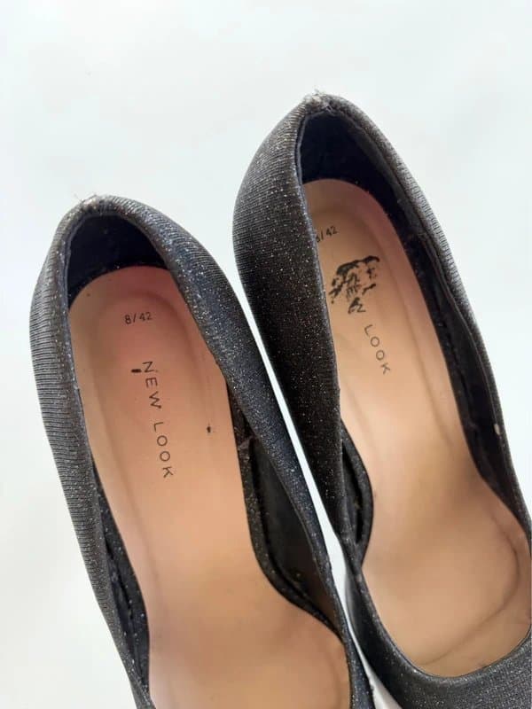New Look New Look Women’s Black Sparkle High Heel Shoes Size 8 Party Prom