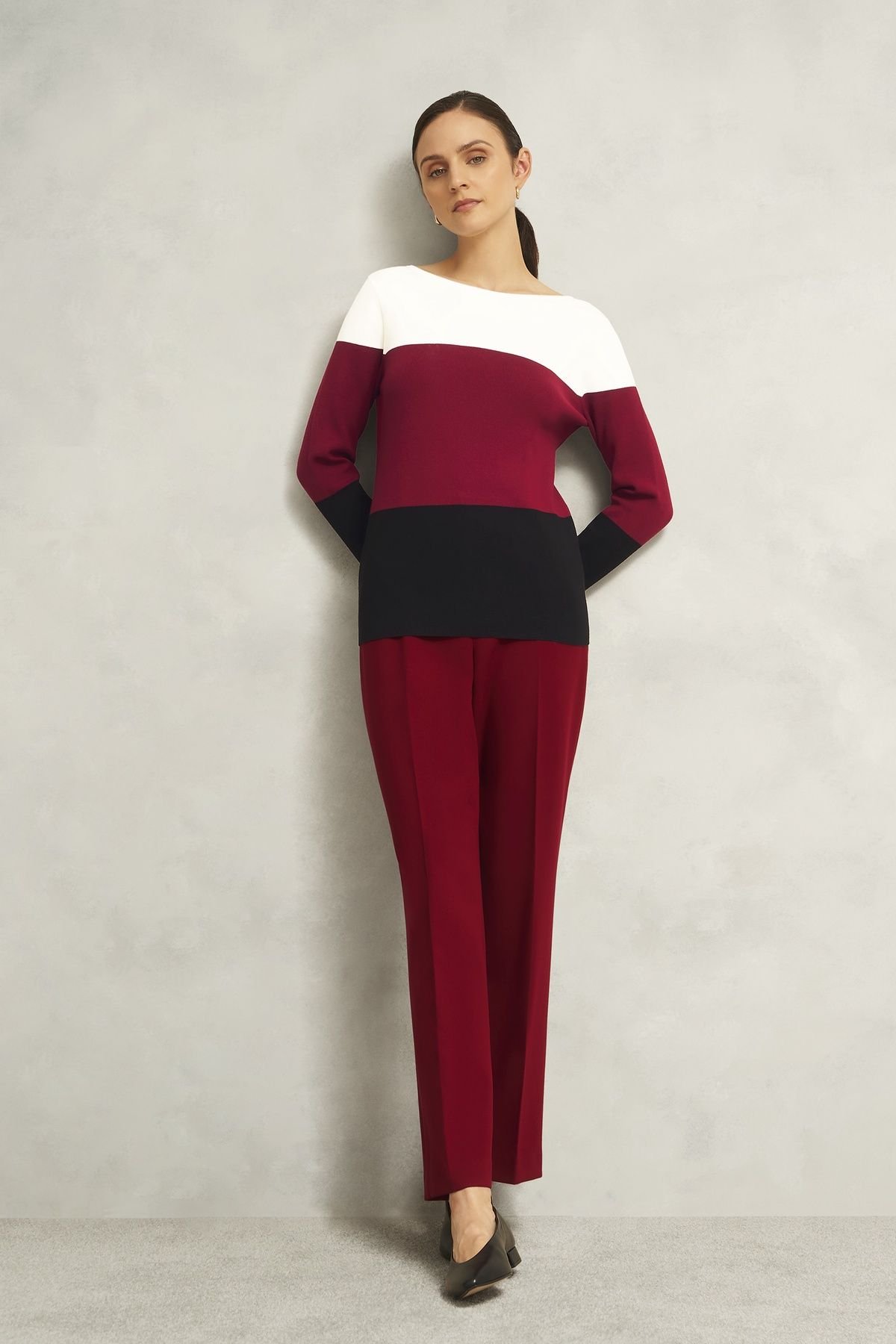 Hobbs London Hobbs London Women's Alice Jumper in Burgundy - 3