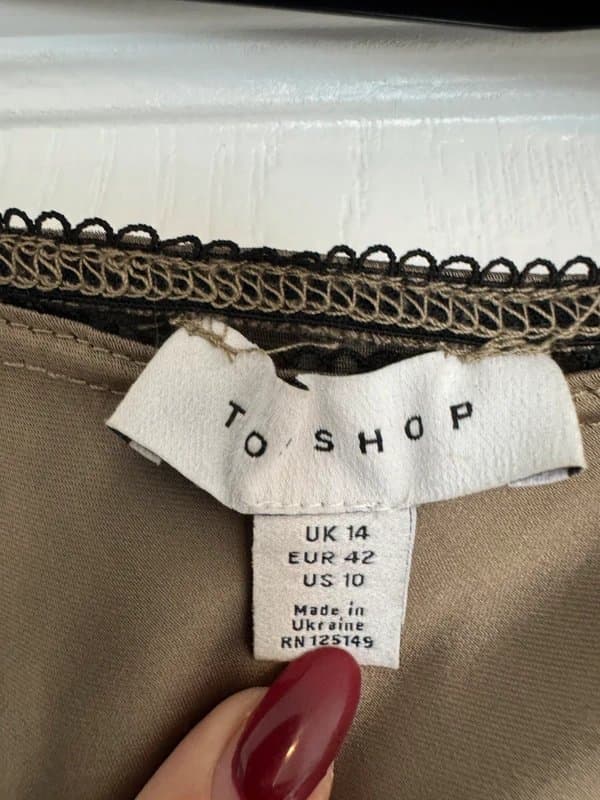 Topshop Safe satin skirt