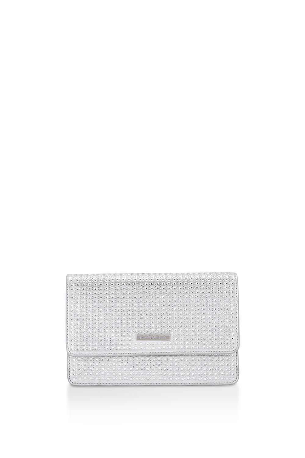 Carvela Carvela Women's 'Kianni Clutch' Fabric Bag in Silver - 1