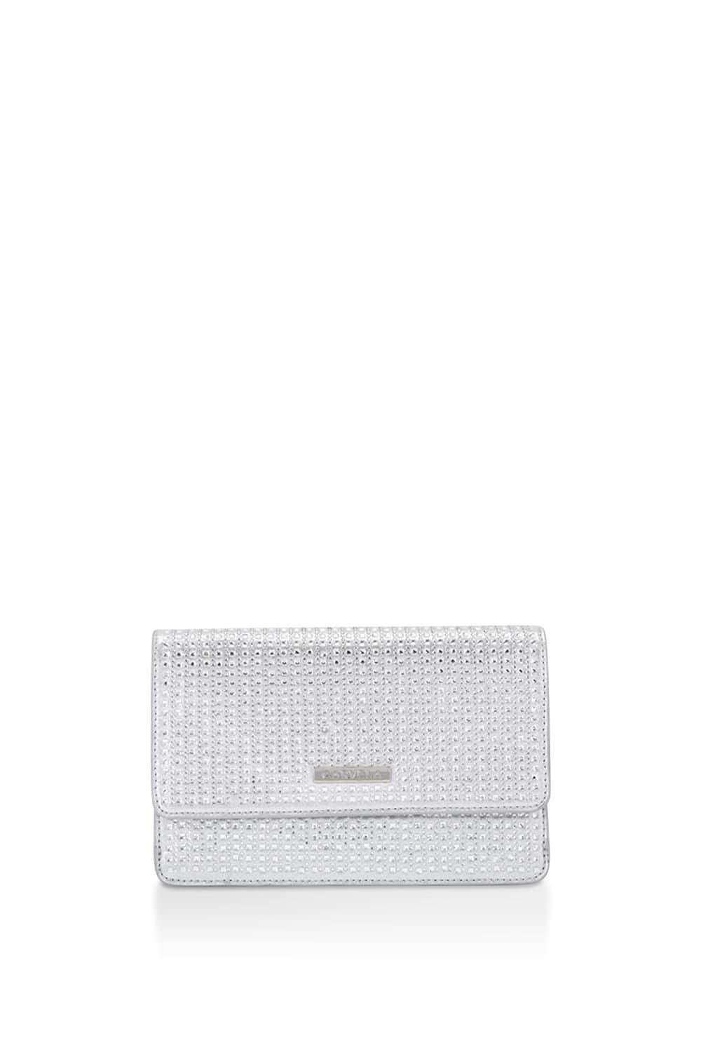 Carvela Carvela Women's 'Kianni Clutch' Fabric Bag in Silver