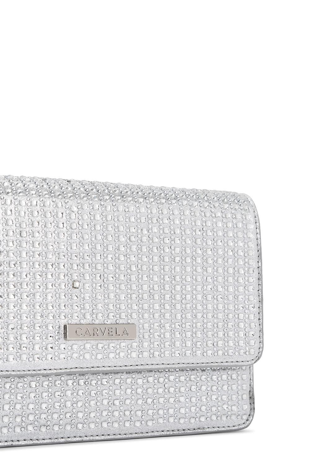 Carvela Carvela Women's 'Kianni Clutch' Fabric Bag in Silver - 4