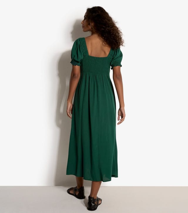 Apricot Women's Dark Green Tie Detail Midaxi Dress Apricot New Look - 3