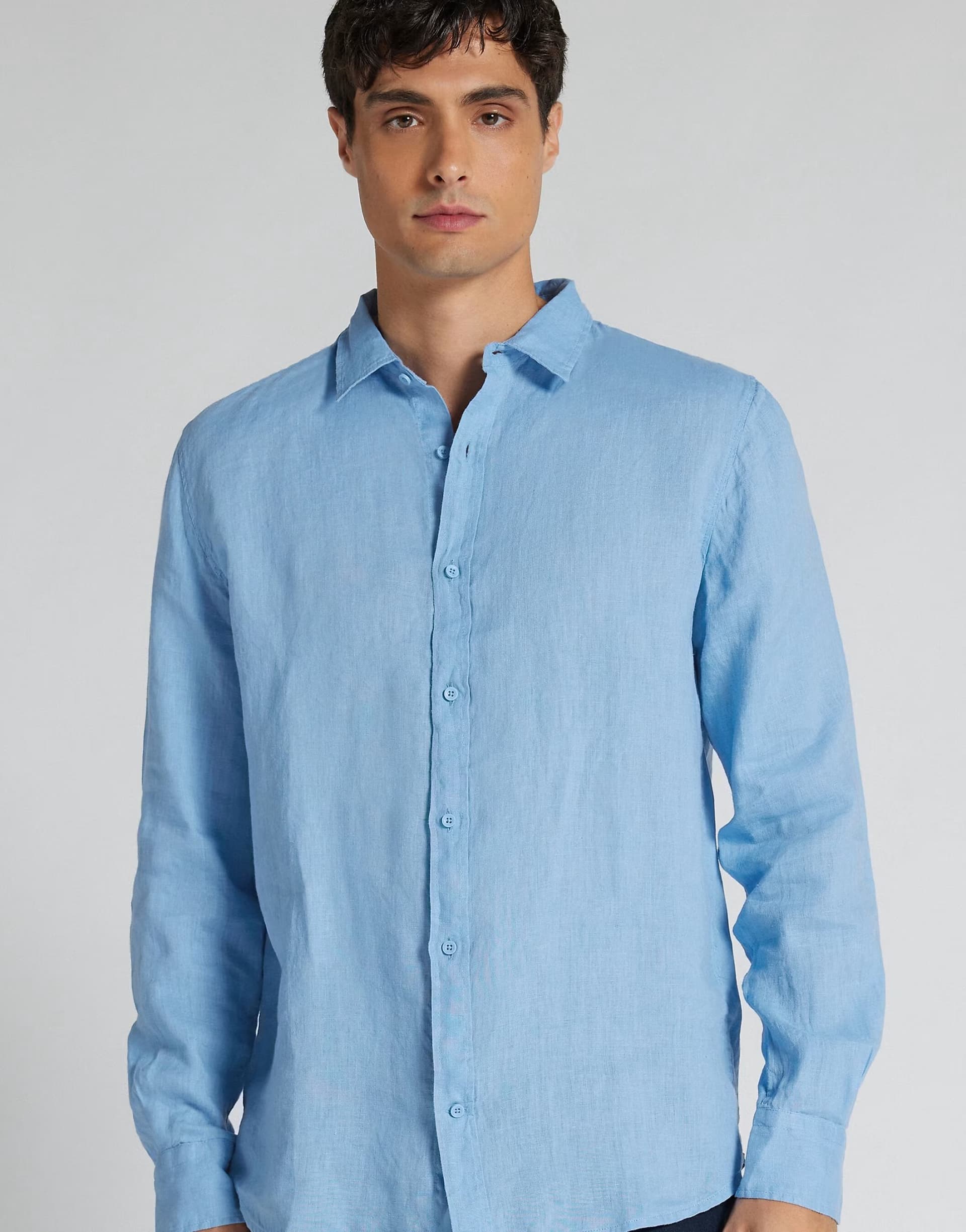 ASOS Intimissimi 100% linen shirt in turquoise