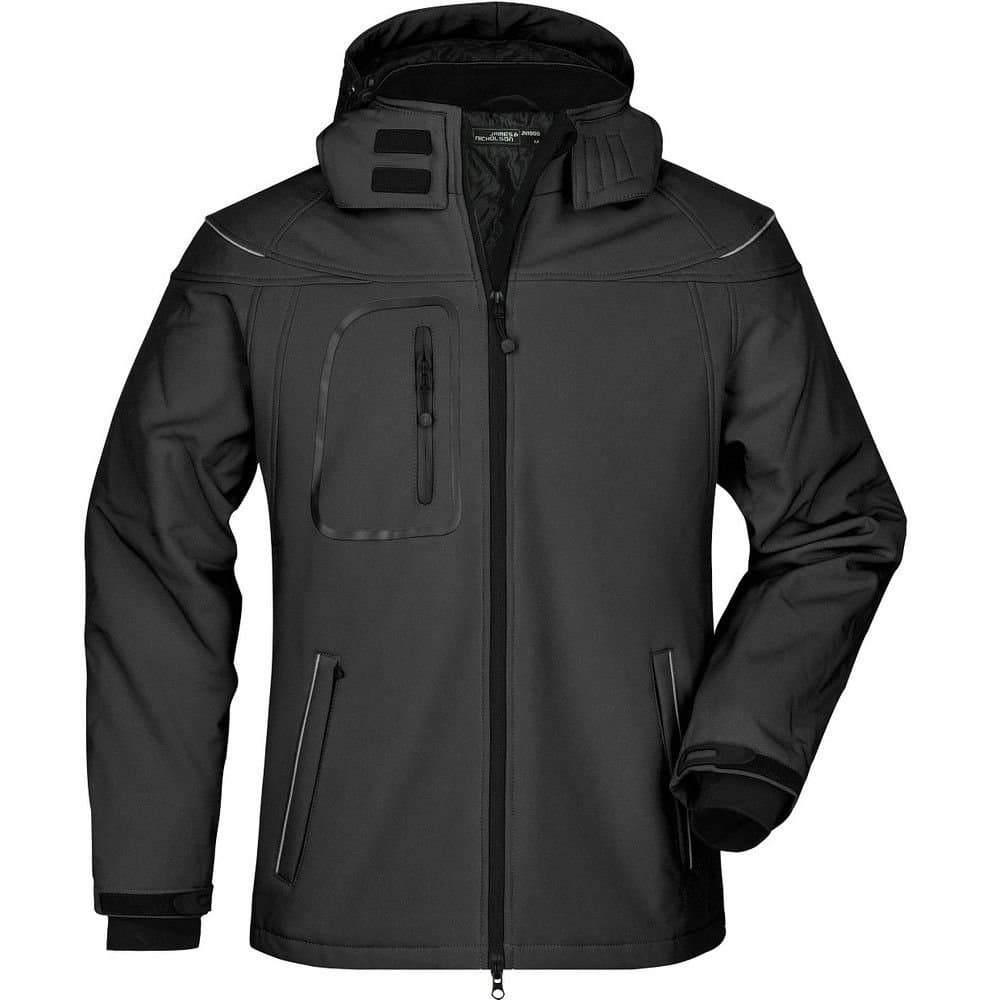 James and Nicholson James and Nicholson Men's Winter Soft Shell Jacket in Black
