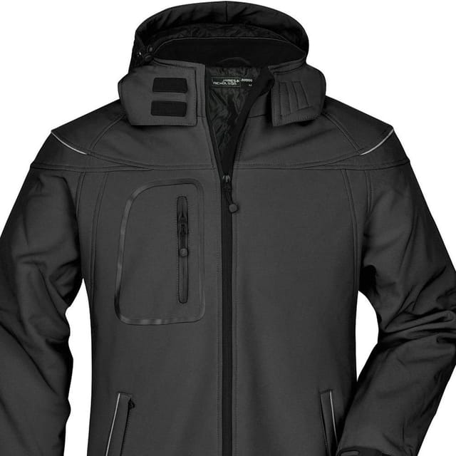 James and Nicholson James and Nicholson Men's Winter Soft Shell Jacket in Black - 2