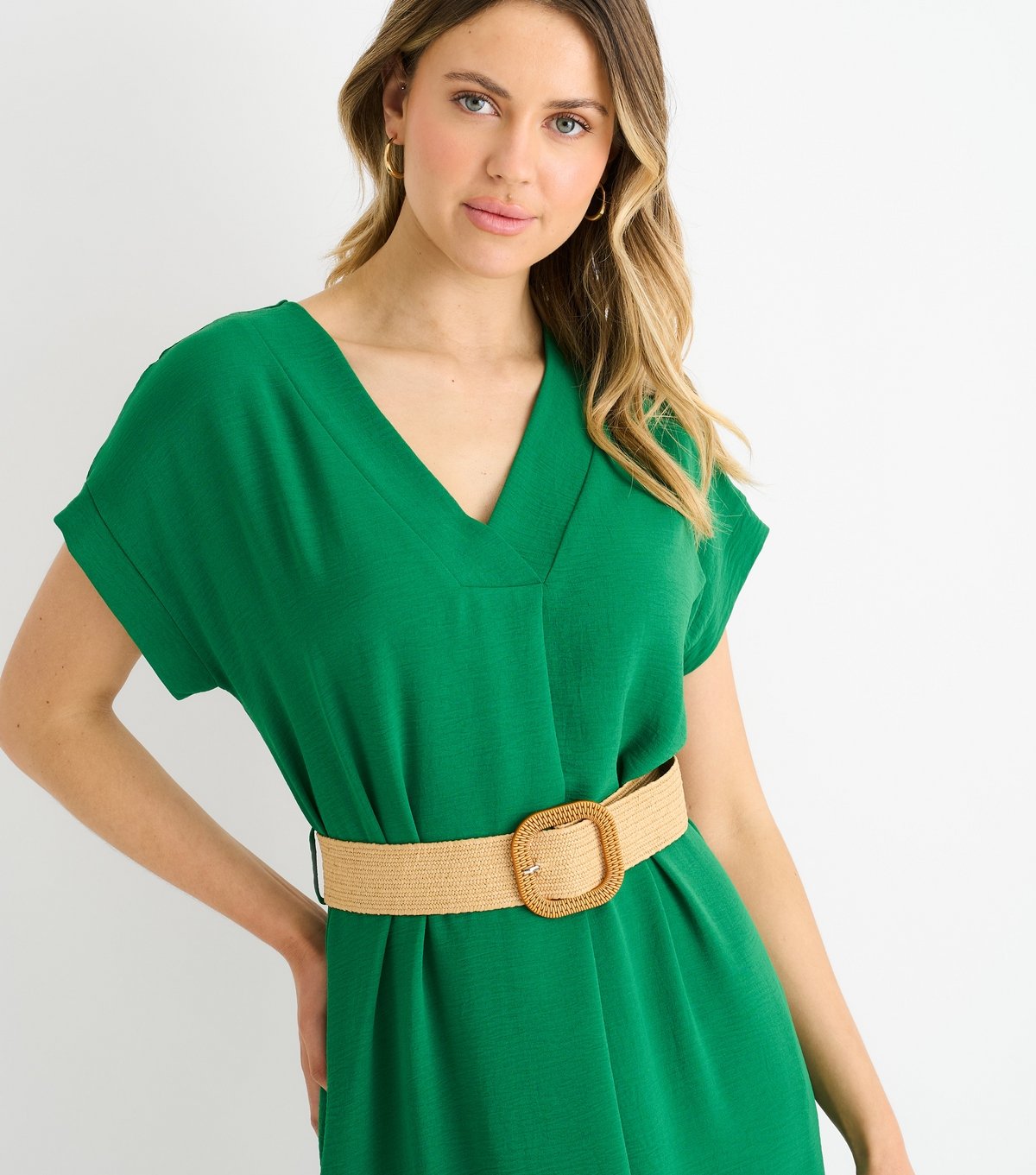 Gini London Women's Green Oversized Midi Dress Gini London New Look - 2
