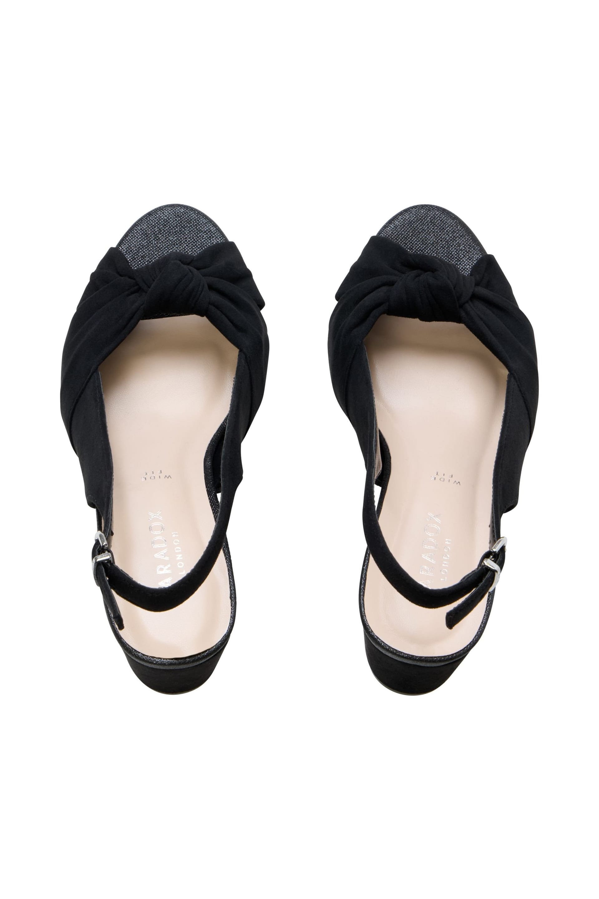 Paradox London Paradox London Women's Noreen' Wide Fit Block Heel Sandals in Black - 4
